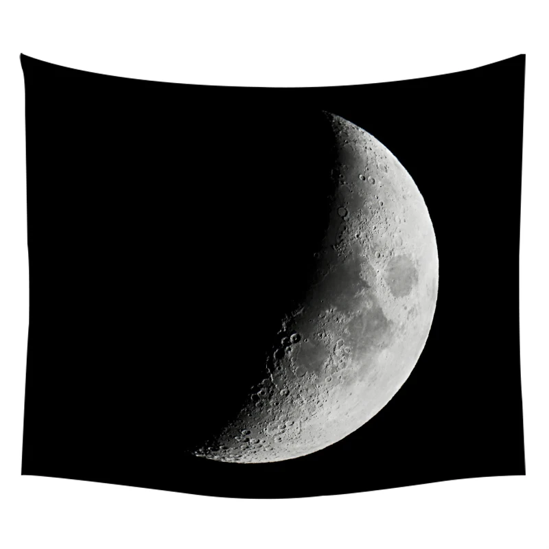 Гобелен с изображением планеты, Настенное подвесное одеяло с изображением Луны, волка, полиэстер, подгонянный, настенный, богемный, прекрасный, настенный гобелен из ткани - Цвет: GT36-7