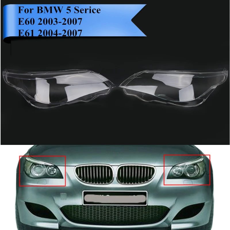 FOGLIGH HEADLIGHT LENS COVER FOR BMW E60 E61 520i 523i 525i 530i 535i 540i 545i 550i