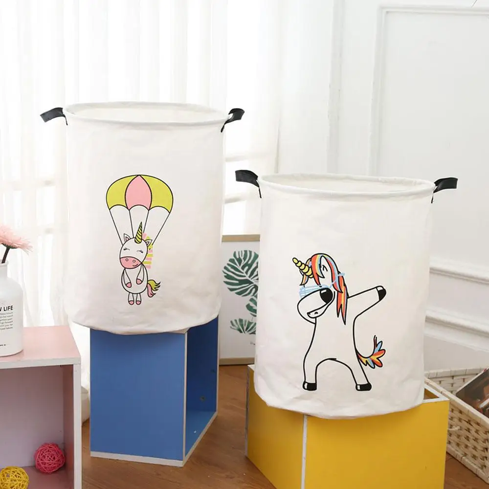 يونيكورن طوي الغسيل سلة التخزين المنزل سلة كبيرة ل لعبة الغسيل سلة الملابس القذرة أشتات يونيكورن تخزين سلال