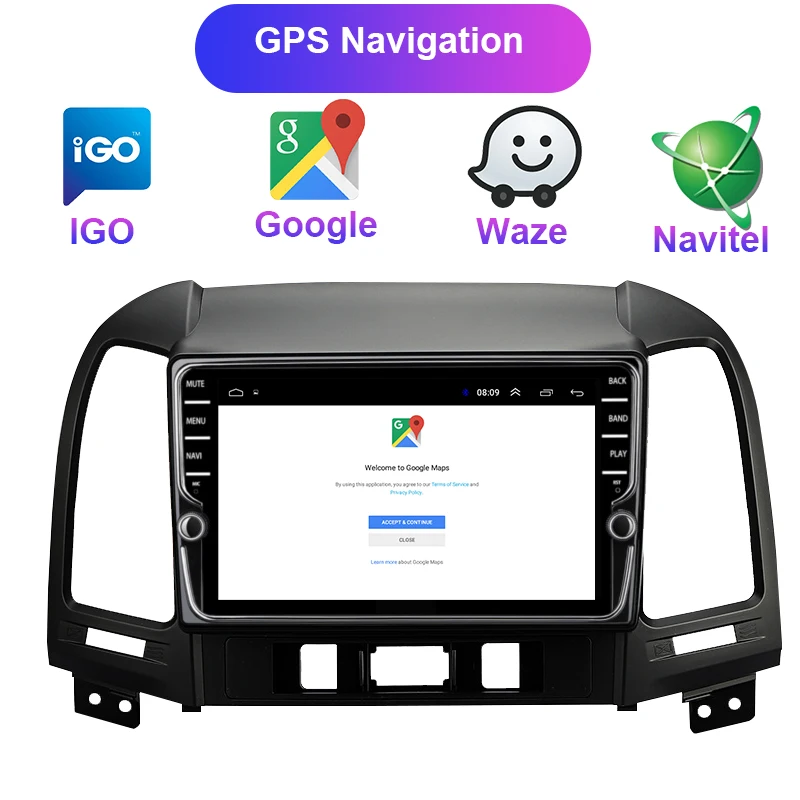 Flash Deal Navivox Android 8.1 2 din 9" car radio multimedia player For Hyundai Santa Fe 2005-2012 dvd gps navigation navi stereo DSP 1