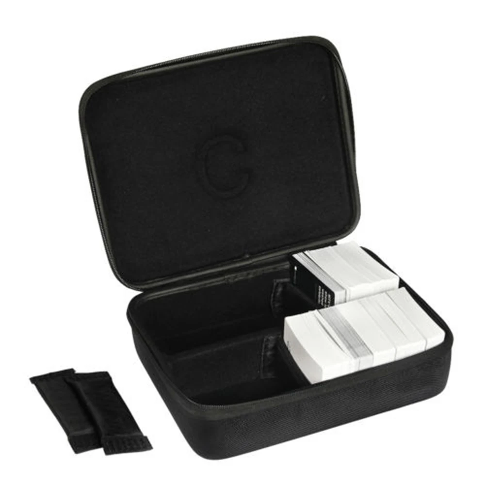 

2 Size Black Board Game Card Bag for White Black Cards Game Travelling Carry Storage Hard Case Cover Box for Cards Storage Bags