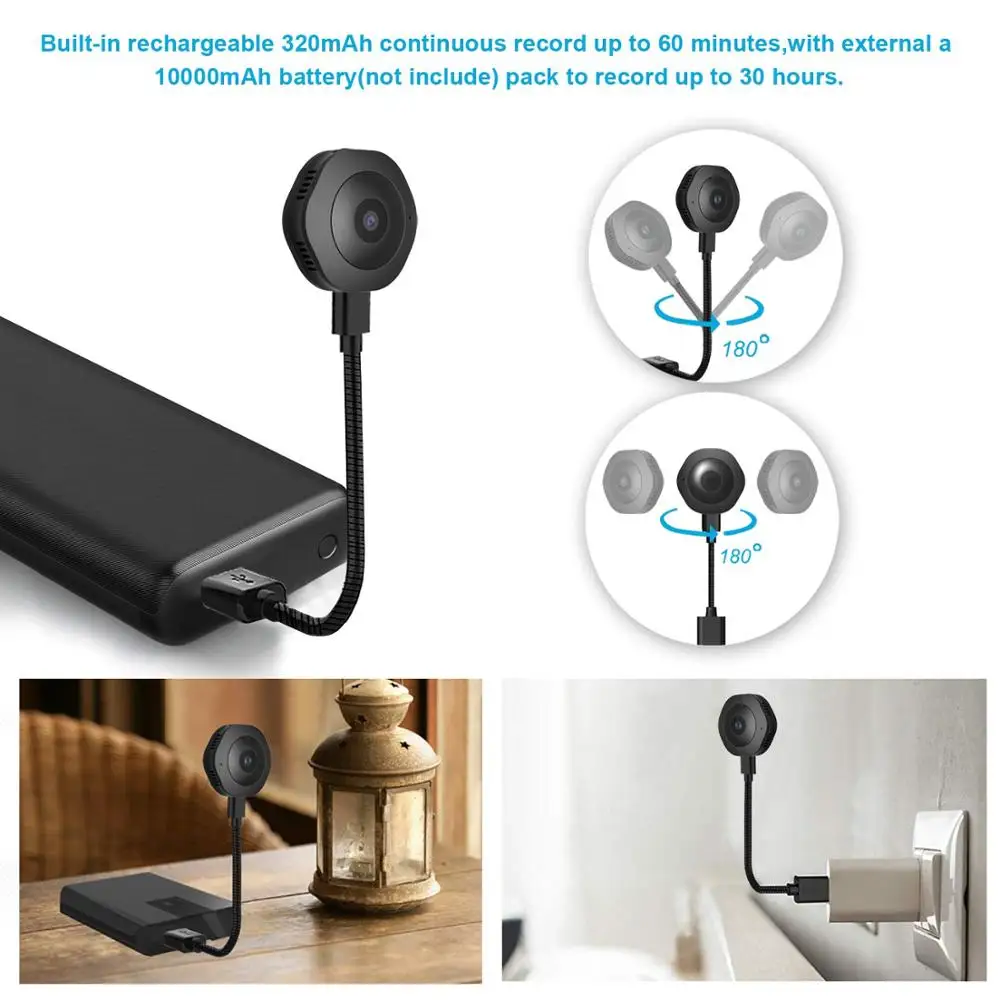 Мини WiFi камера/DV, беспроводная HD 1080P Портативная Домашняя маленькая камера безопасности с активированным движением/ночным видением