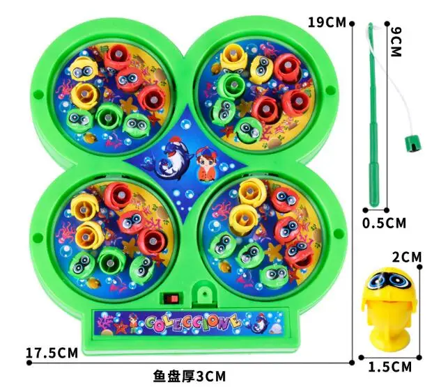 Электрический вращающийся Магнитный Магнит рыба Детская обучающая игрушка Go Fishing игра детские игры