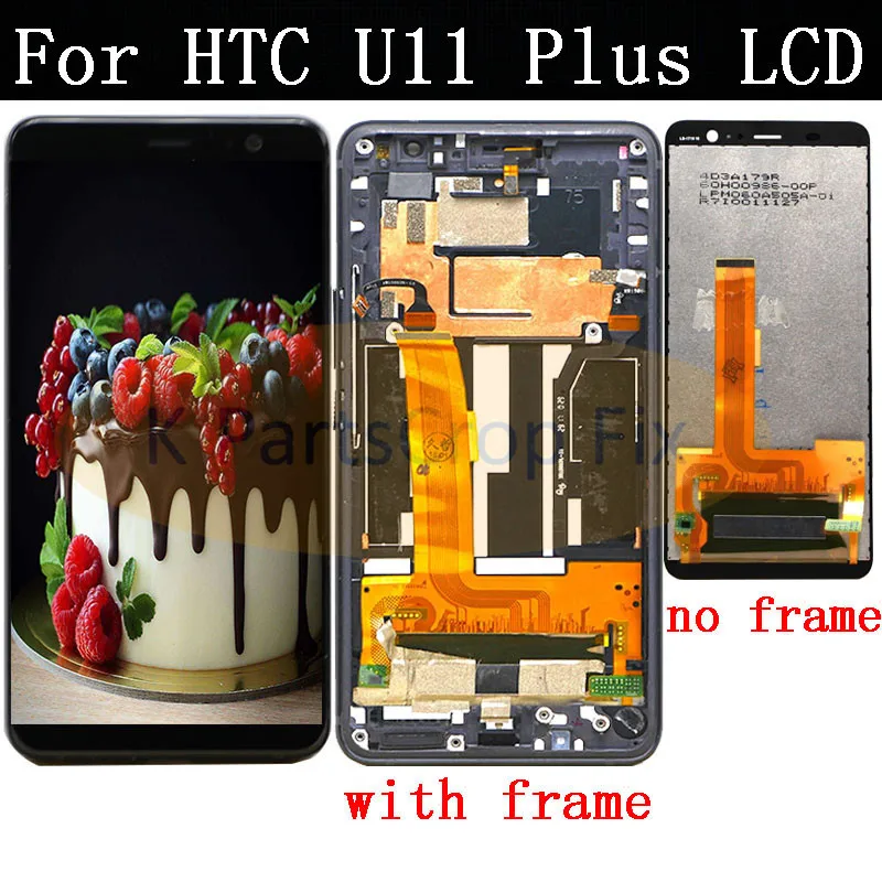

For 6.0" HTC U11 Plus LCD Display Touch Screen Digitizer Panel Assembly Replacement Parts For HTC U11 Plus 2Q4D200 LCD+frame