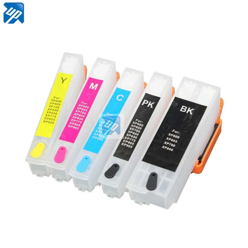 

5PCS 273 273XL for epson XP-520 XP-600 XP-610 XP-620 XP-700 XP-800 XP-810 XP-820 Refillable Ink Cartridge