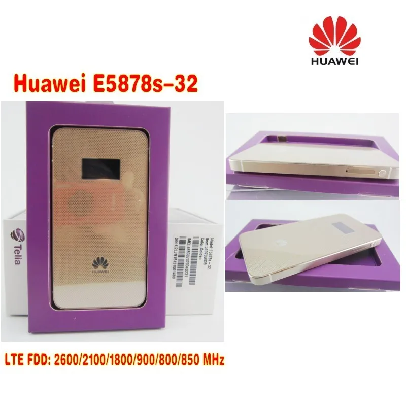 Разблокированный huawei E5878s-32 150 Мбит/с 4G LTE Wifi беспроводной маршрутизатор мобильный модем роскошный золотой цвет