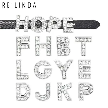 

1300pcs 8mm Rhinestones Slide Letters Fit For DIY Leather Wristband Bracelet Belt Necklace Jewelry Accessory