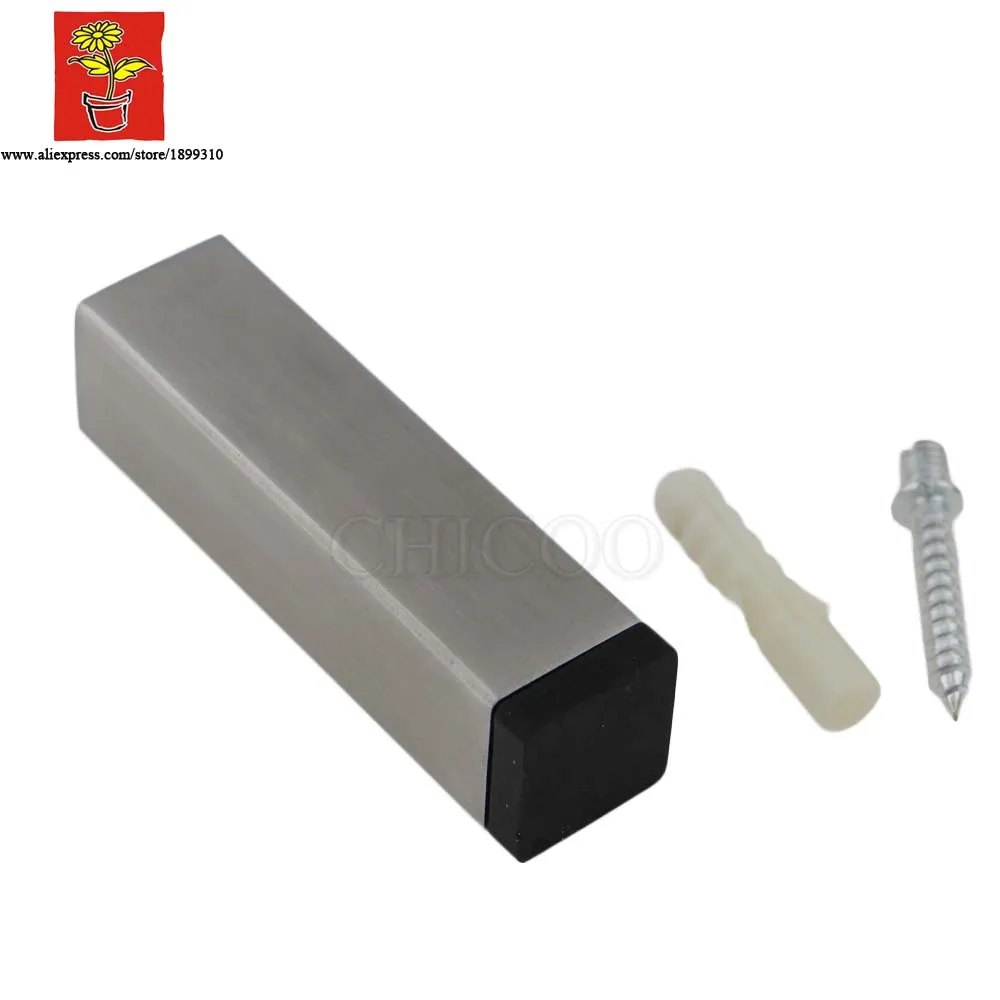 

Top quality suqare Stainless steel door stopper rubber metal doorstops decorative door stop