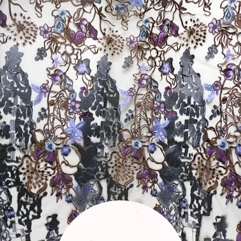 

Embroidered fabric dandelion dress fabrics