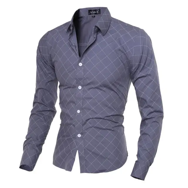 Aliexpress.com : Buy Dropshipping camisa masculina Men's Casual Long ...