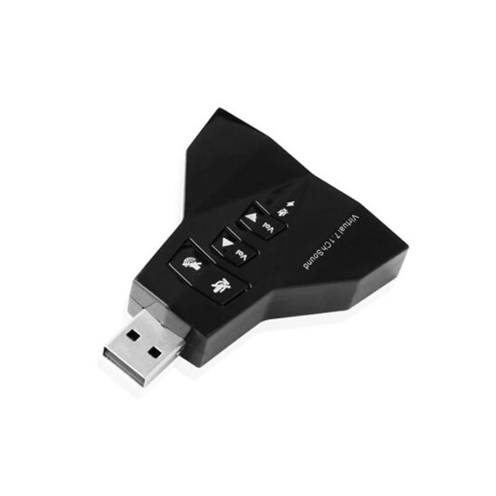Внешняя 3D Звуковая карта USB 7 1 каналов аудио для ноутбука ПК Macbook Pro адаптер 2 0