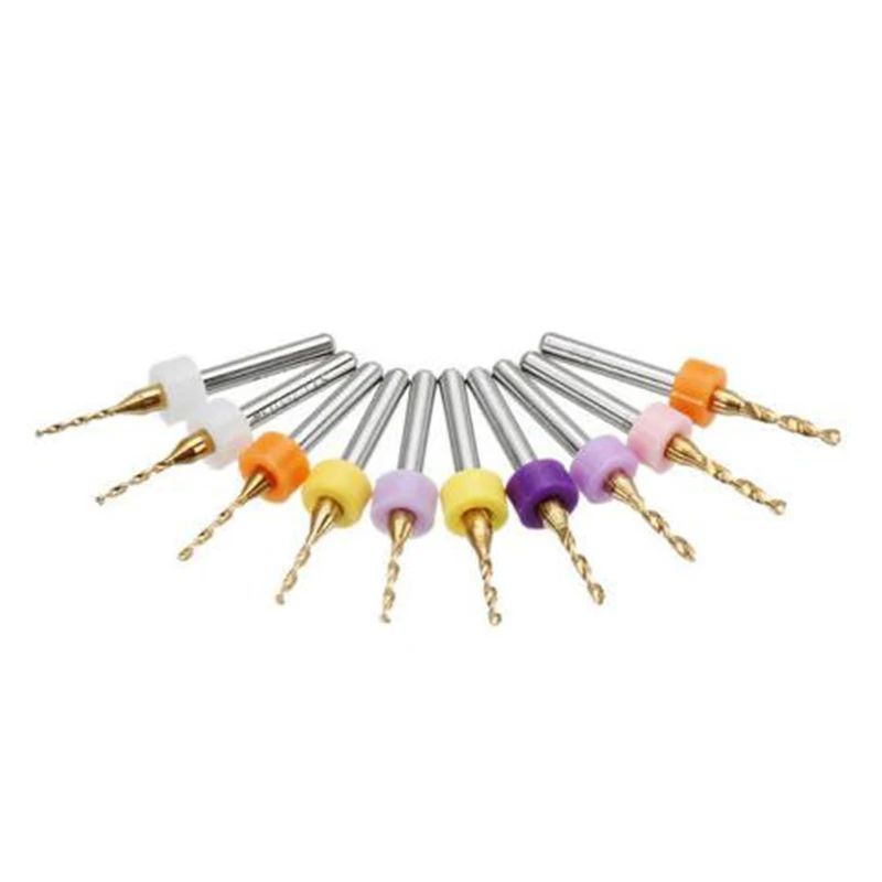 

10pcs/Set Tungsten Steel High HardnessTungsten Steel Micro PCB Drill Bits For Drilling Iron