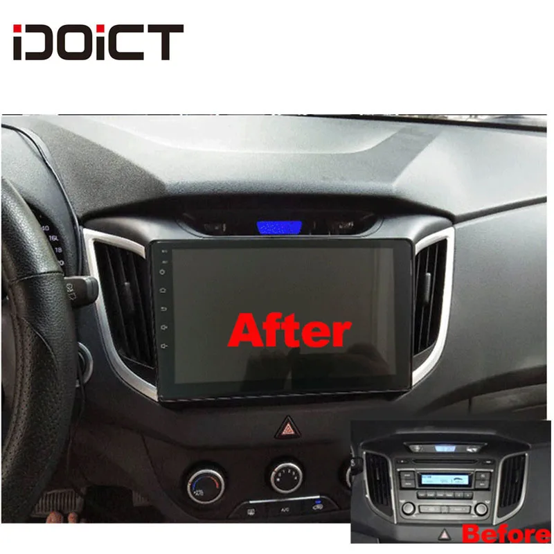 Perfect IDOICT Android 8.1 IPS 2G+32G Car DVD Player GPS Navigation Multimedia For Hyundai Creta IX25 Radio 2014-2018 car stereo 2