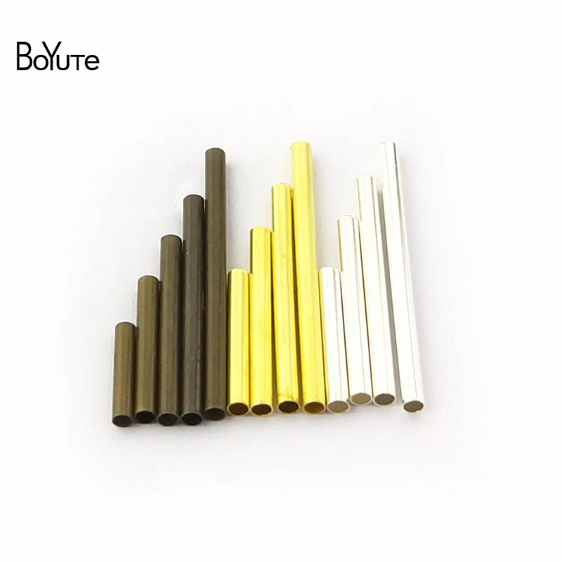 BoYuTe 500Pcs 2MM Outer Diameter 10MM 15MM 20MM 25MM 30MM Length Metal Brass Tube DIY Hand Made Jewelry Accessories Parts (5)