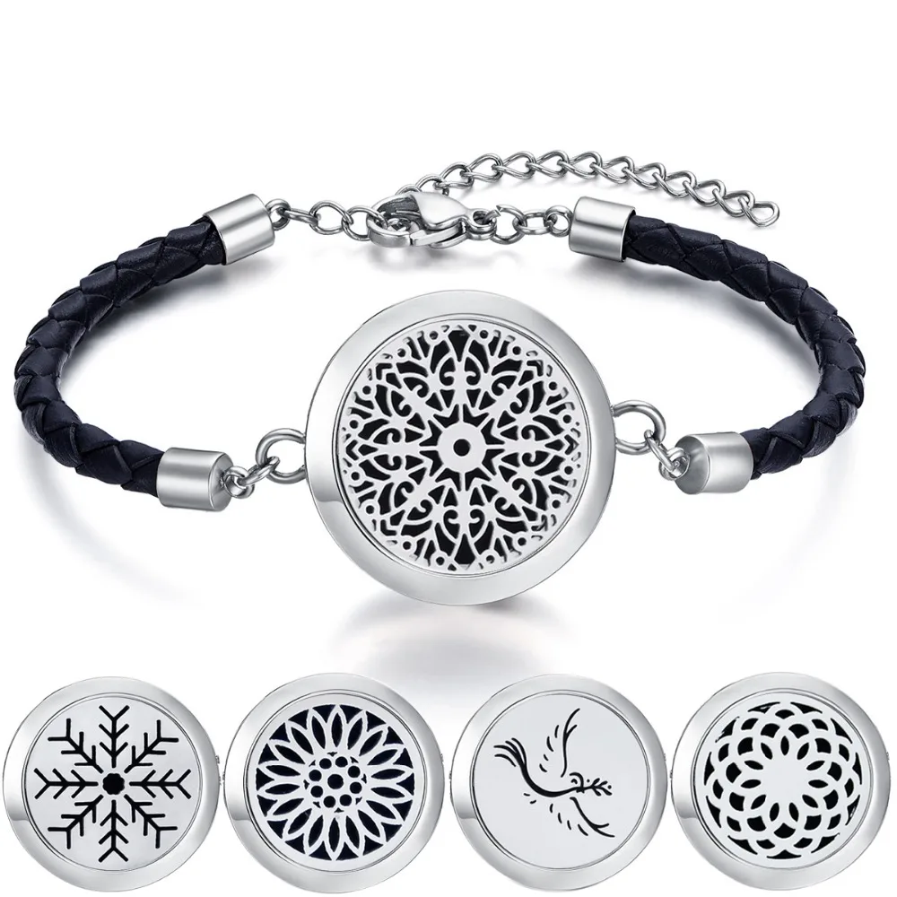 Браслет из нержавеющей стали, регулируемый, из натуральной кожи ...