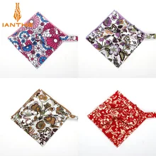 Мужской хлопковый костюм из 2 предметов, рубашки с галстуком-бабочкой, носовой платок с бабочкой, карманный квадратный комплект, Свадебная вечеринка, бабочка