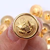 50pcs/lot 15mm Gold Vintage Buttons Metal Color Plastic Round Shank Button Handmade Garment Accessories Sewing Tools Supplier ► Photo 2/4