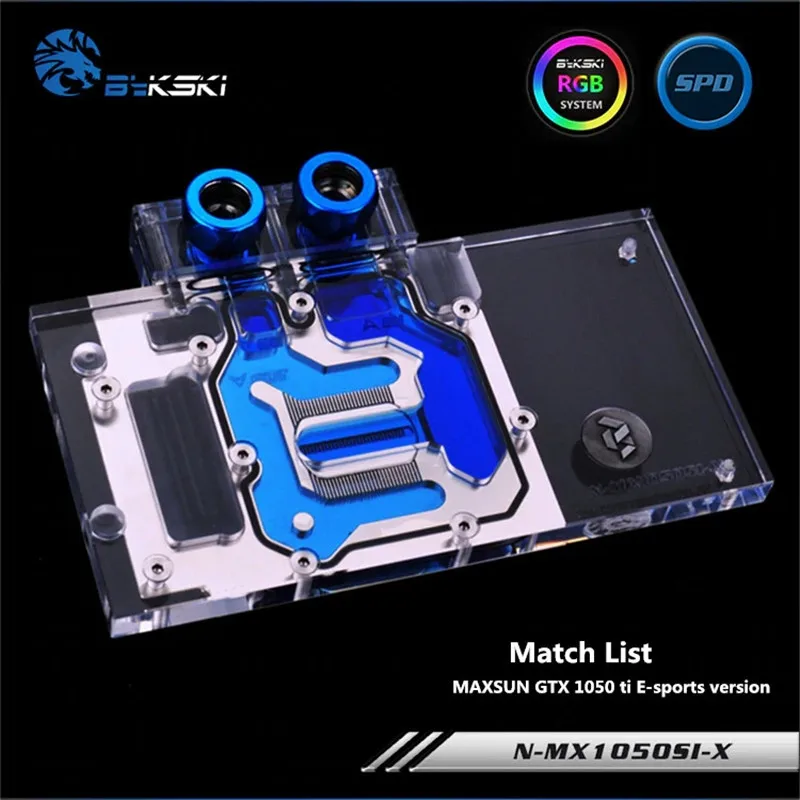 Блок питания Bykski с полным покрытием для GPU VGA MAXSUN GTX 1050 ti электронных видов спорта