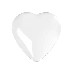 DoreenBeads стеклянный купол Уплотнения Кабошоны украшения выводы Сердце Flatback белый 23 мм (7/8 ") x 23 мм (7/8 "), 4 шт