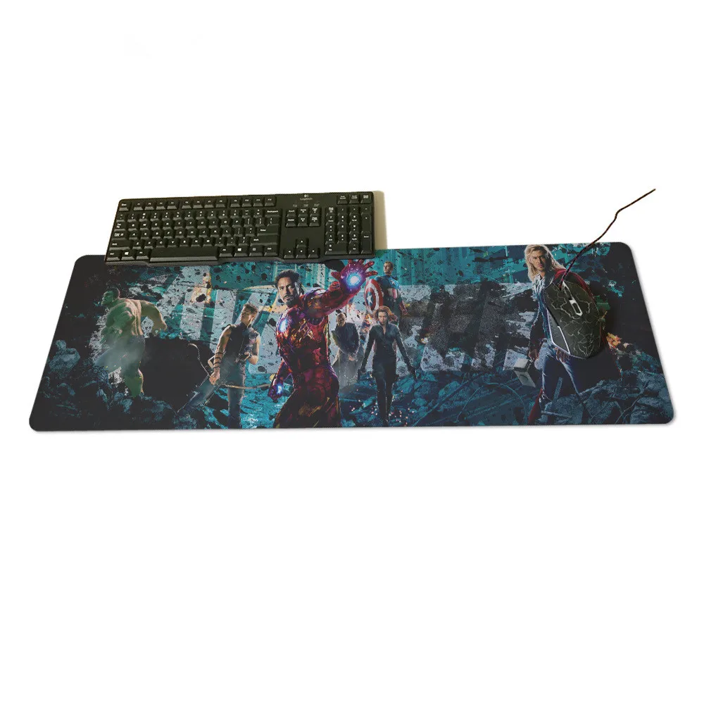 Fanshu большой игровой коврик для мыши Мстители Endgame Mause коврик для мыши Настольный коврик резиновый Железный человек Серия супергероев для офисных игр
