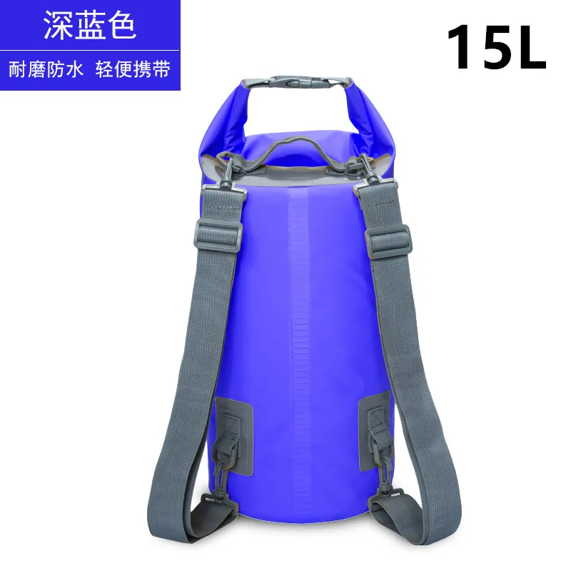 Ультралегкая водонепроницаемая сумка, силиконовый Пакет, сухой мешок, водонепроницаемые сумки для каякинга, рафтинга, кемпинга, туризма 5L10L15L20L30L - Цвет: Blue 15L