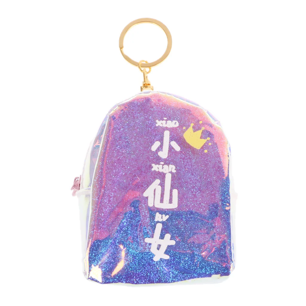 

2019 Women Creative Mini Laser Coin Bag Wallet Hand Pouch Purse Key Chain Keyring