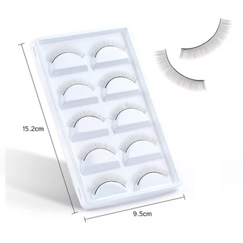 

5 Pairs Training Lashes False Eyelashes Handmade for Beginners Practicing Teaching Eyelash Extension Soft Handmade Beauty Lashes