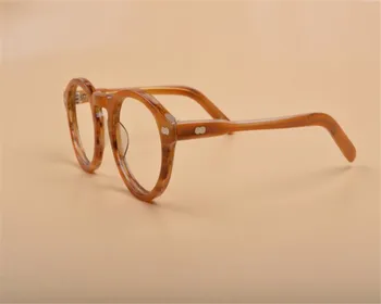 

MONGOTEN Unisex Fashion Full Rim Acetate Retro Branded Clear Lens Optical Eyeglasses Myopia Goggle Leoaprd Eyewear Spectacle