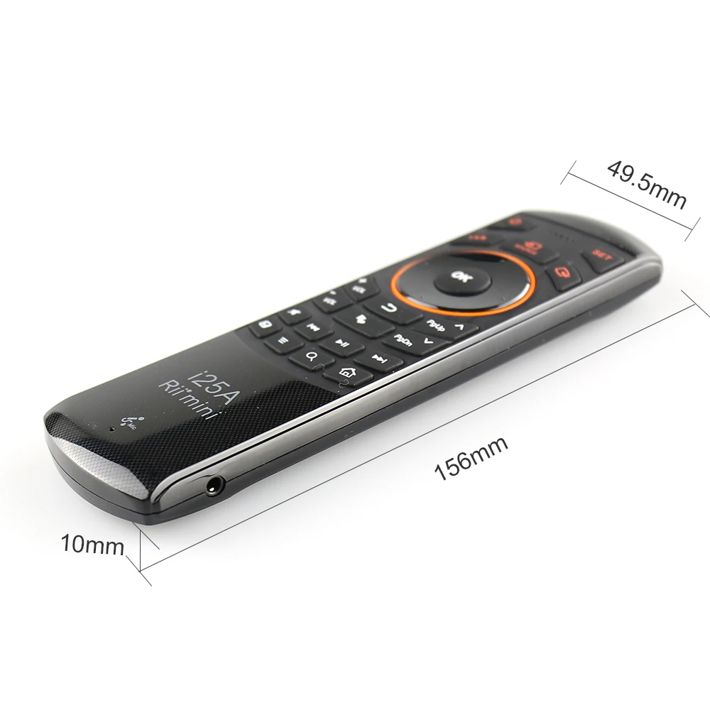 Goedkoop Rii I25A I25 2.4G Draadloze Russisch Engels Mini Toetsenbord Air Mouse IR Extender Leren Afstandsbediening Voor Android Smart TV IPTV