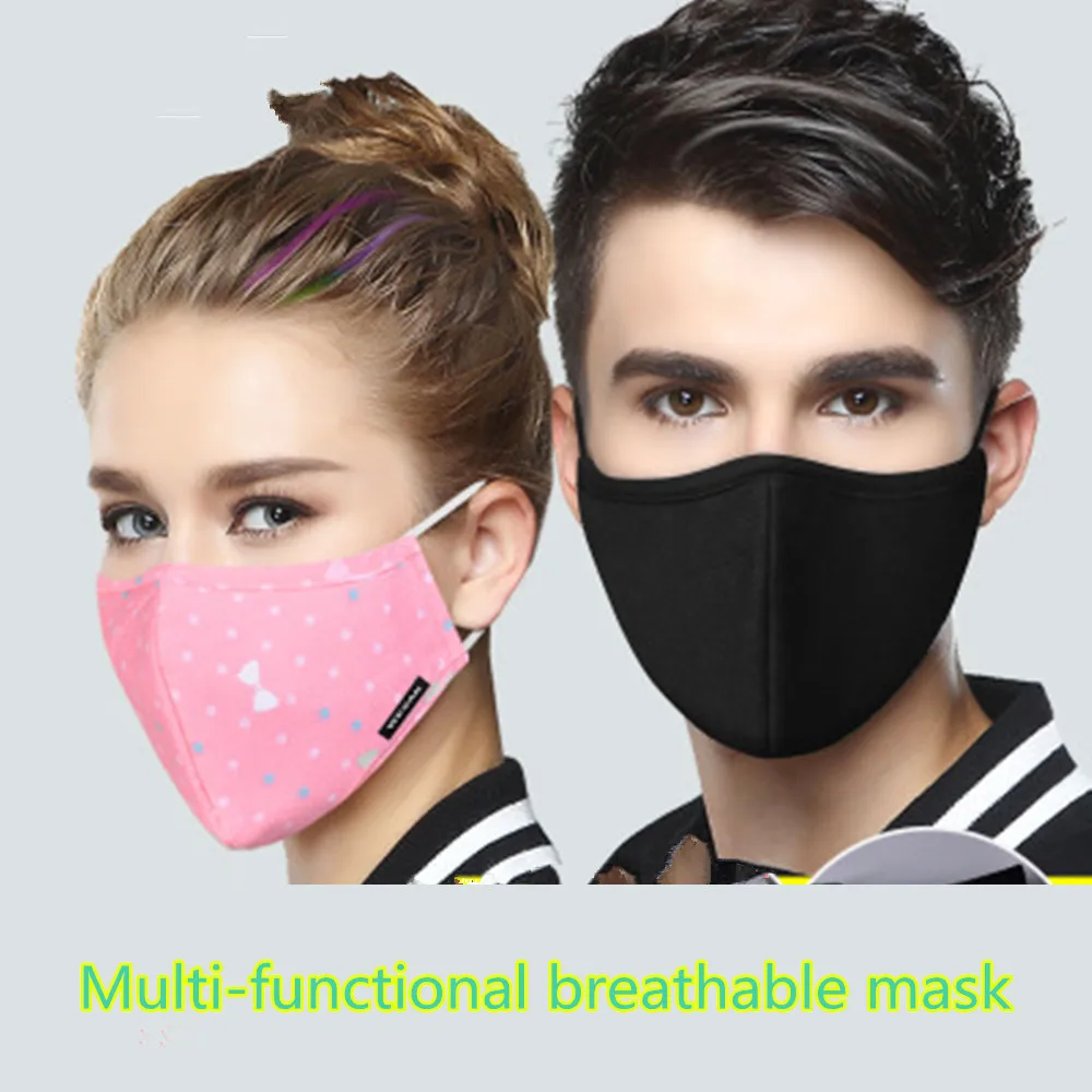 

2 Piece Fashion Anti-fog Three-dimensional Mask Pm2.5 Dustproof Cotton Adult Summer Riding Sunscreen Breathablhable Thin Section