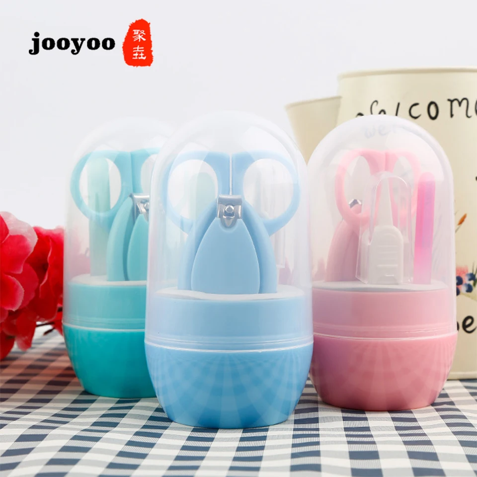 

Baby Health Care Set Nail Care 4 PCS Portable Newborn Baby Tool Kids Grooming Safety Cutter Nail Care Set jooyoo