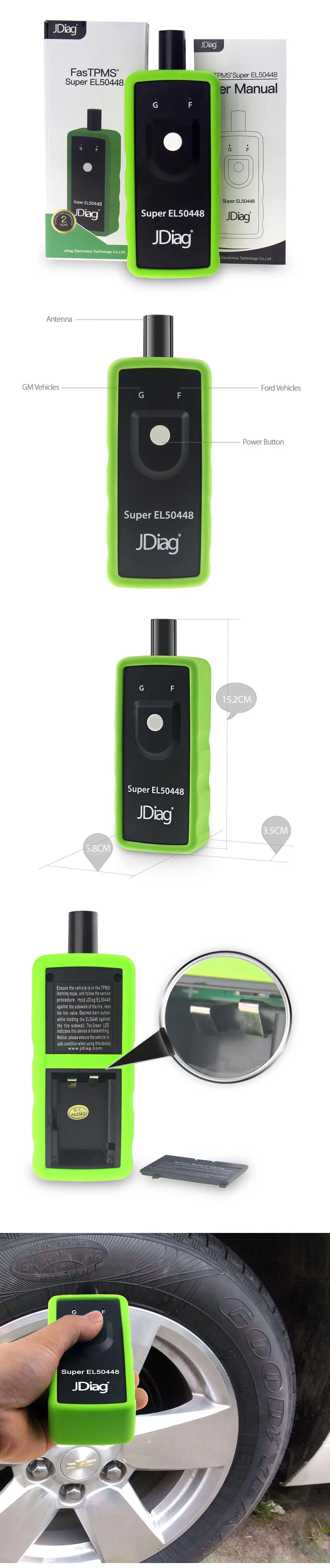 2в1 для Ford GM Opel TPMS диагностический инструмент Super EL50448 Автомобильный датчик контроля давления в шинах EL 50448 EL50449 EL-50448