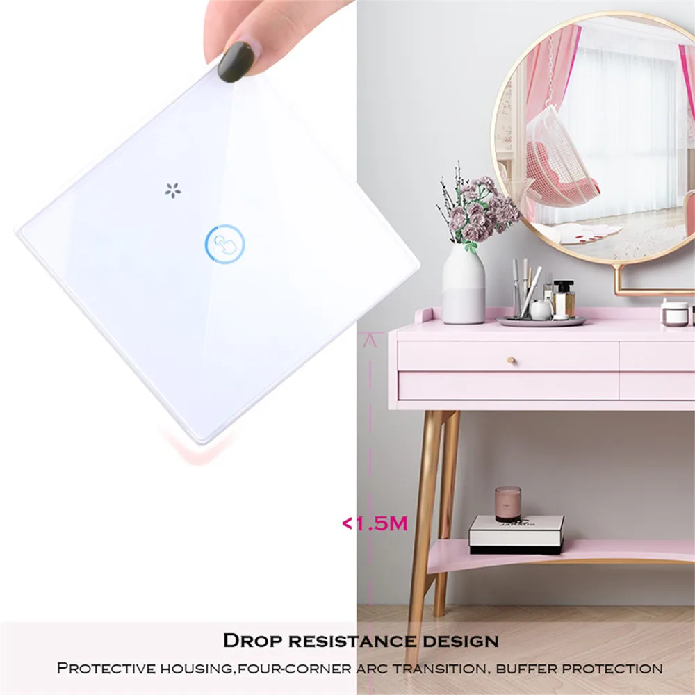 433Mhz TOUCH waterproof Wireless RF Remote Control Switch AC 110V 220V Receiver Wall Panel Transmitter Hall Bedroom Ceiling Lights Wall Lamps 110