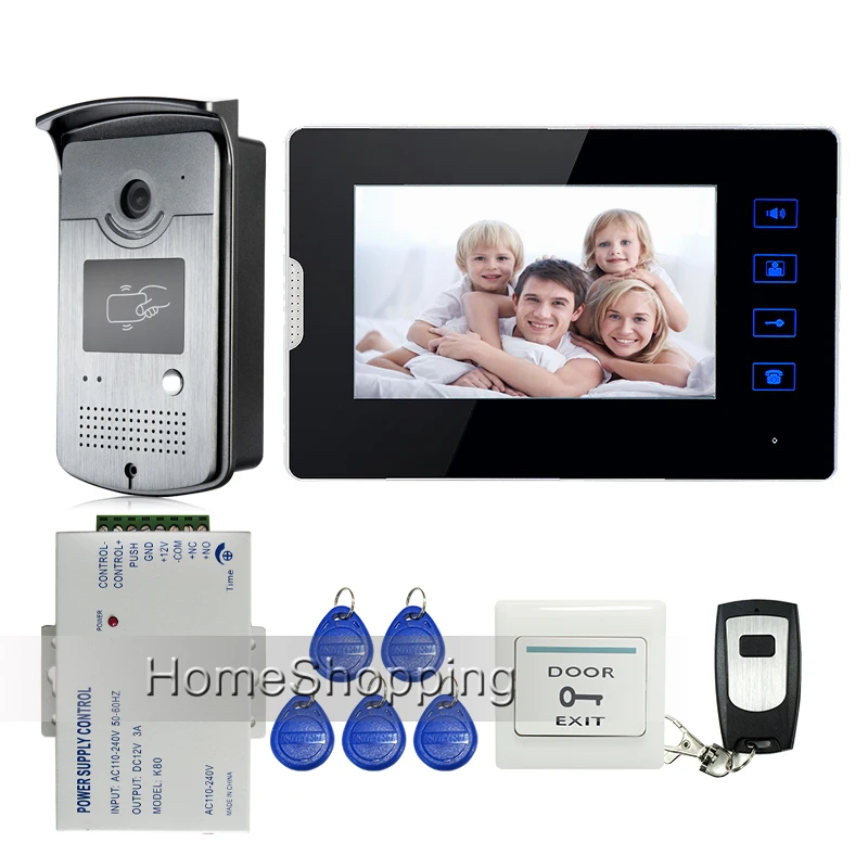 Wired 7 Touch Screen Video font b Door b font Phone Intercom System 1 Monitor Waterproof