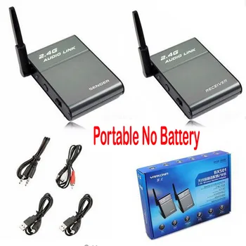 

BX-501 Portable Universal 2.4G Wireless Speaker Hi-Fi Digital Stereo Audio Music Sender Transmitter + Receiver Set Out Door 50m