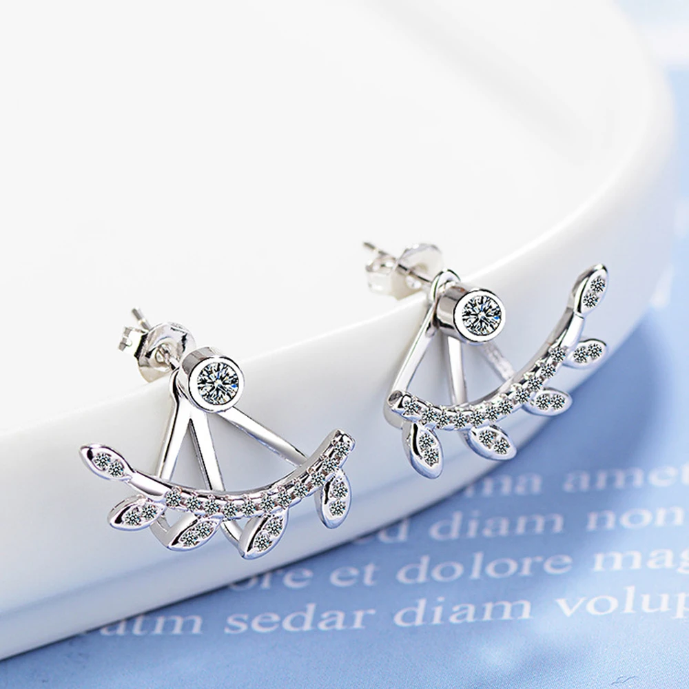women sterling silver plant stud earrings (4)