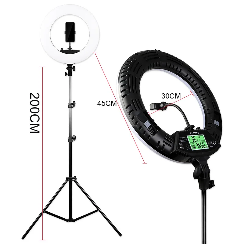 Фотостудия 18 &quotLED 2700 5500K 48W 480PCS LED Selfie Video Light Ring Dimmable фотографическое освещение с