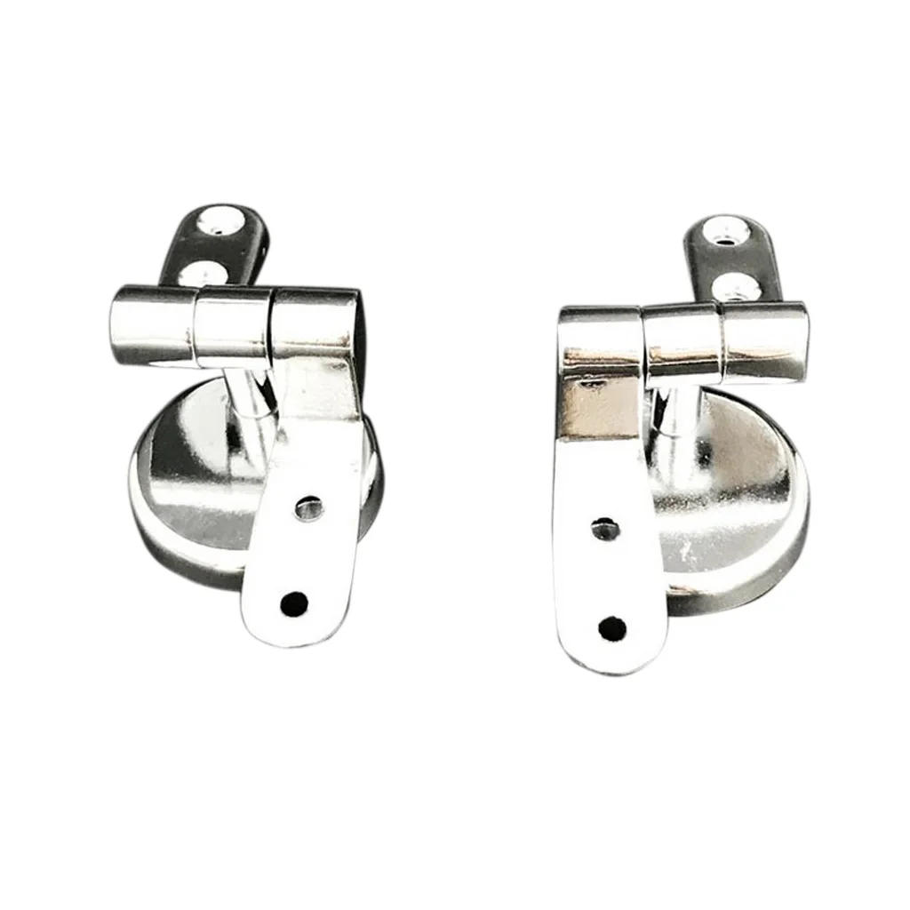 Toilet Seat Hinge Replacement Chrome Toilet Mountings Zinc Alloy With Fittings for MDF Wooden Toilet Seat Resin Toilet Cover