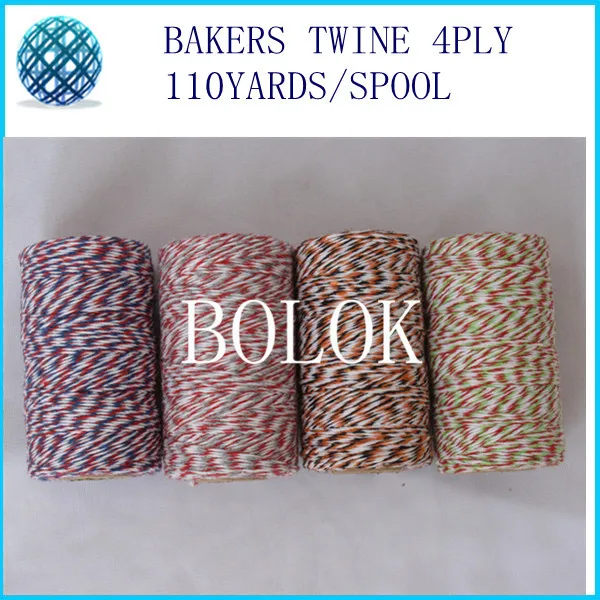 free shipping 2pcs/lot double color cotton twine thin 4ply twine