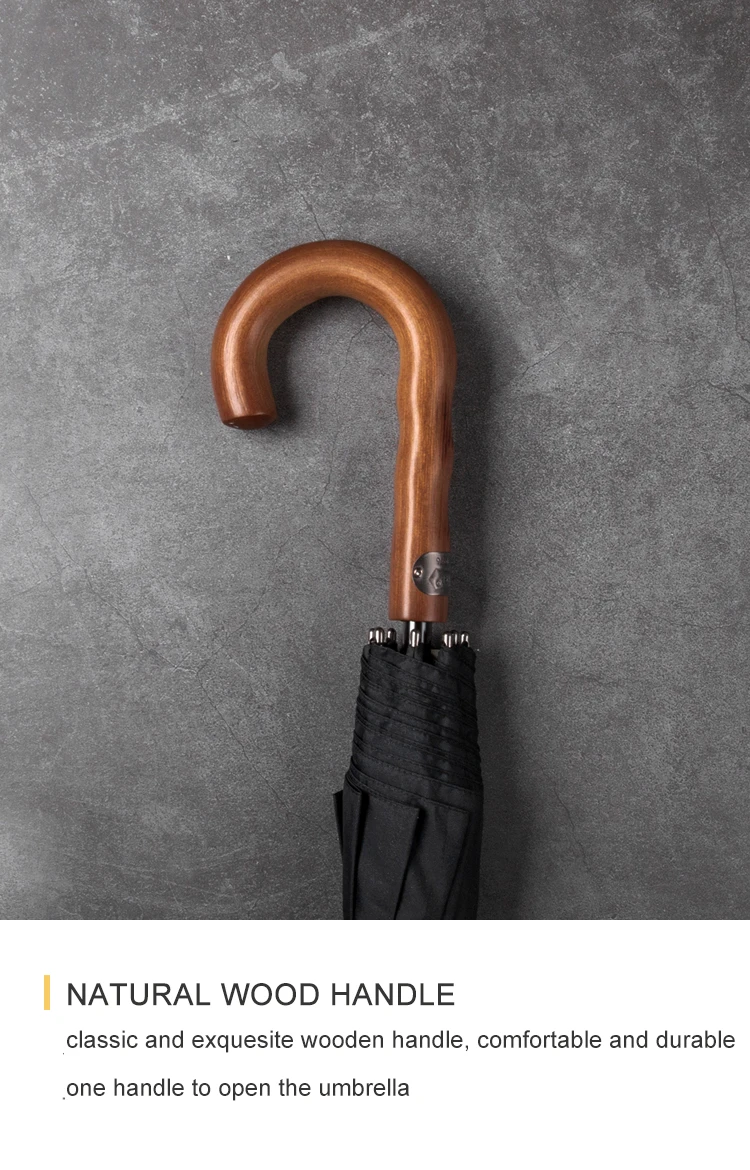 Парашютный Зонт 135 см с длинной ручкой, Женский Зонт от дождя с большой деревянной ручкой, прозрачный зонт, деловой мужской ветрозащитный двухслойный зонт Paraguas