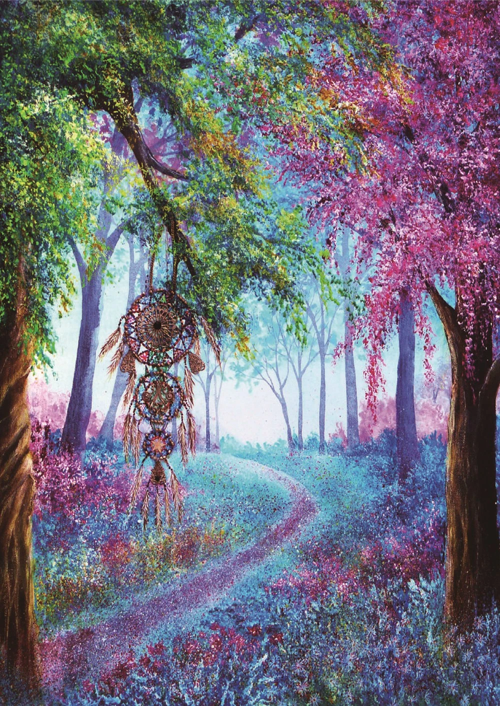 Nature Diamond Landscape Painting 5D Flowers And Tress Pattern Mosaic Embroidery