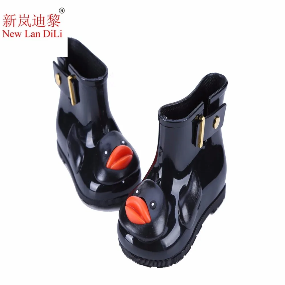 Mini-Melissa-Duck-Rain-Boot-Rhubarb-Children-Shoe-2017-New-Winter-Side-Rivets-PVC-Dough-Kids (2)