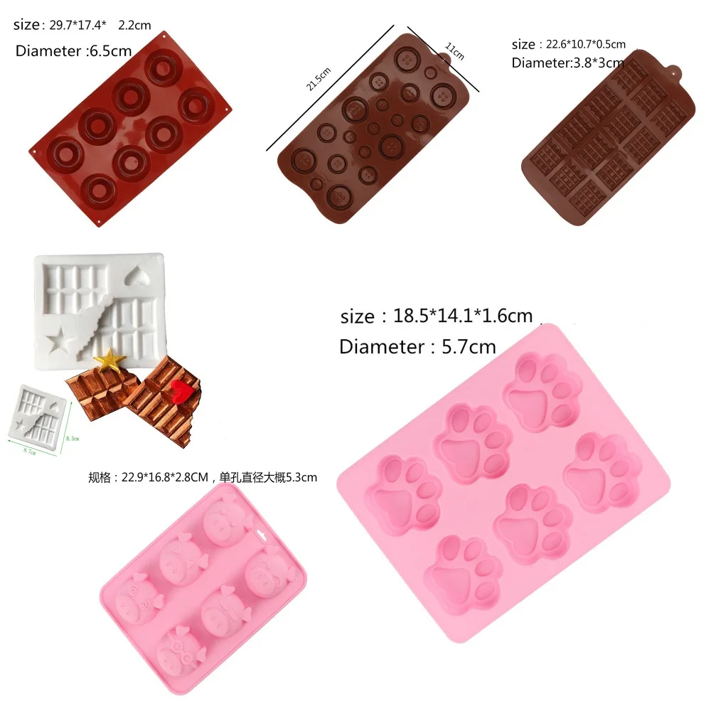 

2019 New Silicone Chocolate Mold 25 Shapes 3D Chocolate baking Tools Jelly and Candy Mold DIY Numbers Fruit Kitchen Gadgets Good
