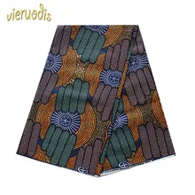 6 ярдов африканская восковая печатная ткань голландская хлопок ткани, материал Дашики батик настоящий цветочный для платья A000491