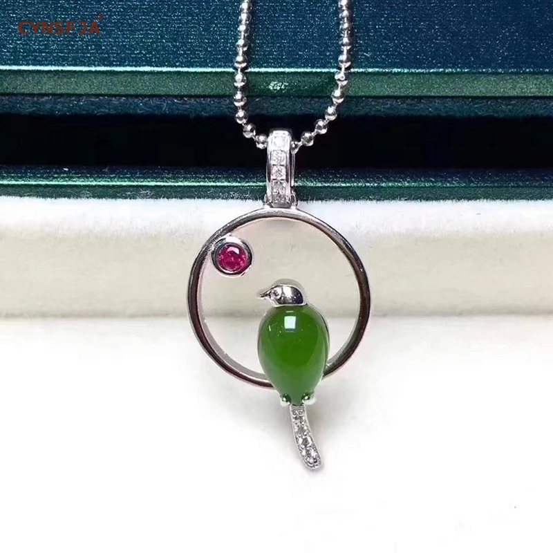 

Certified Natural Hetian Jade Jasper 925 Silver Inlaid Jade Lucky Jade Pendant High Quality Elegant Gifts for Ourself Mother