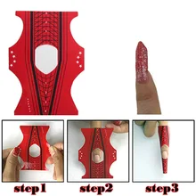 100pcs set Rhombus Adhesive Nail Form for Acrylic UV Gel Nail Tips Extension Manicure Nail Art Tool