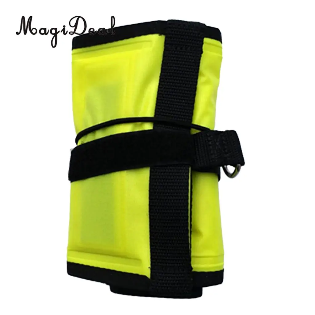 MagiDeal Scuba Diving Diver SMB Surface Marker Buoy Tube & Reflective Tape Fluo for SCUBA Snorkeling Surfing Dive Swimming
