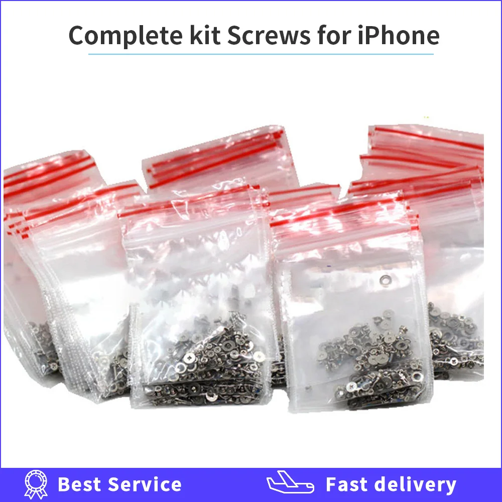 Полный комплект винтов с 2 нижними крепежные винты для iPhone 6 6s 7 8 plus 5 5S X болт
