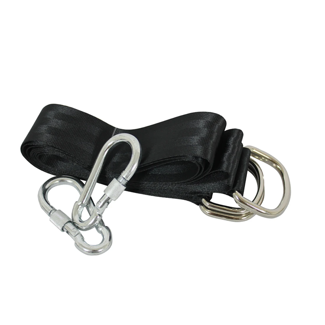 2 x Rope Lock Tie Strength Polyester Webbing Straps Safe Ropes Outdoor Swing Straps Hammock Straps Load 300KG Golden 5*150CM 2
