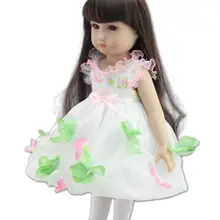 1" 45 см американская принцесса куклы коричневые длинные волосы цветок платье Реалистичная кукла реборн игрушки подарок на день рождения для девочек